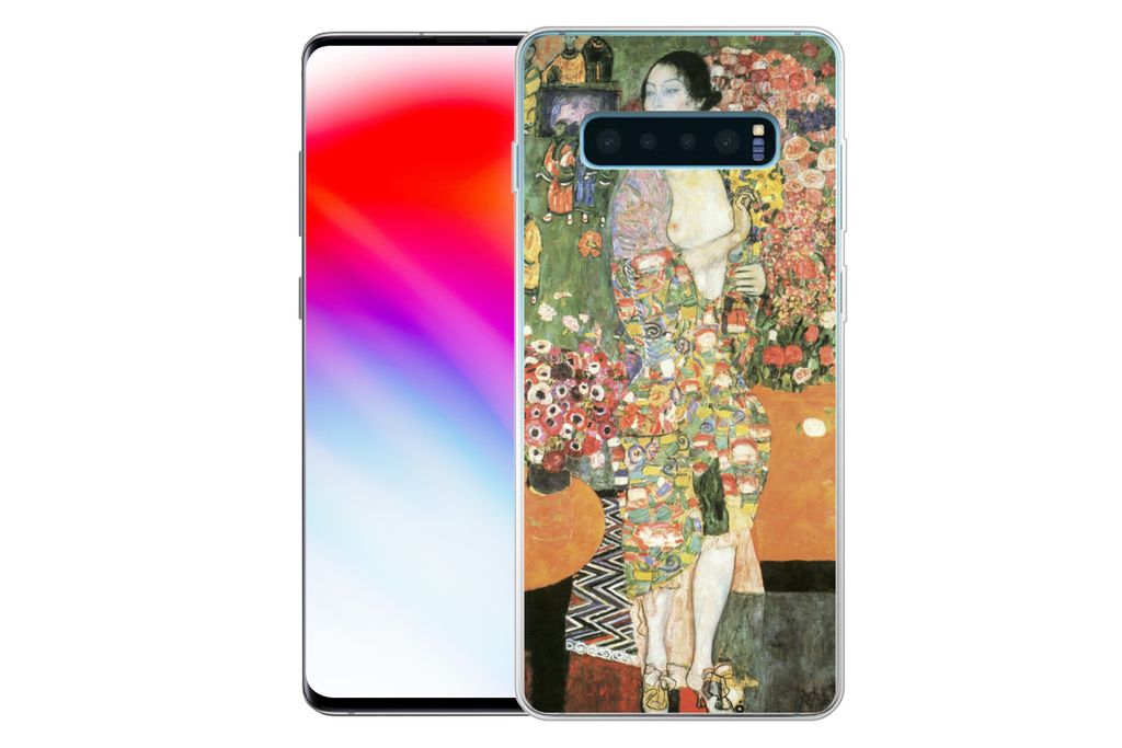MuchoWow Handyhülle Schutzhülle Hülle für Samsung Galaxy S10 Plus Tänzerin - Gustav Klimt Silikon Softcase Handy Hülle - Schutzhülle