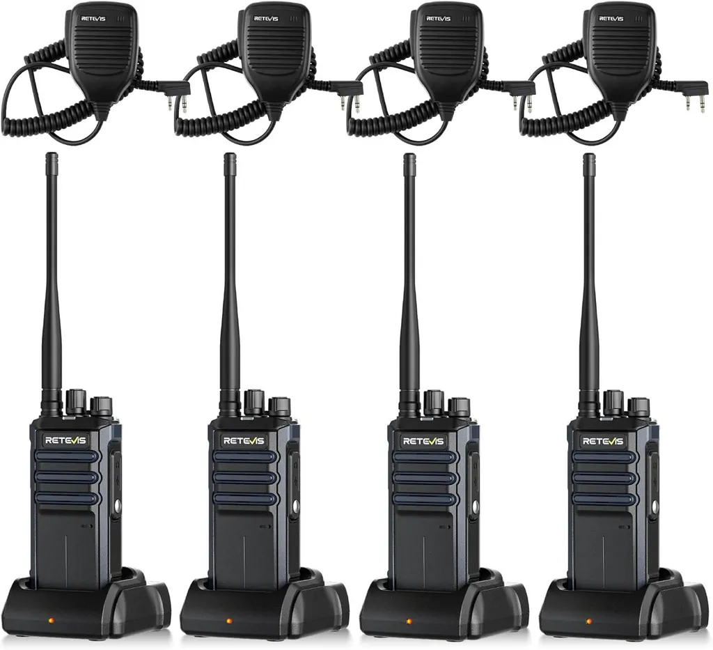 Talkie-walkie Longue Portée Retevis RT86A avec Batterie 2500 mAh Noir