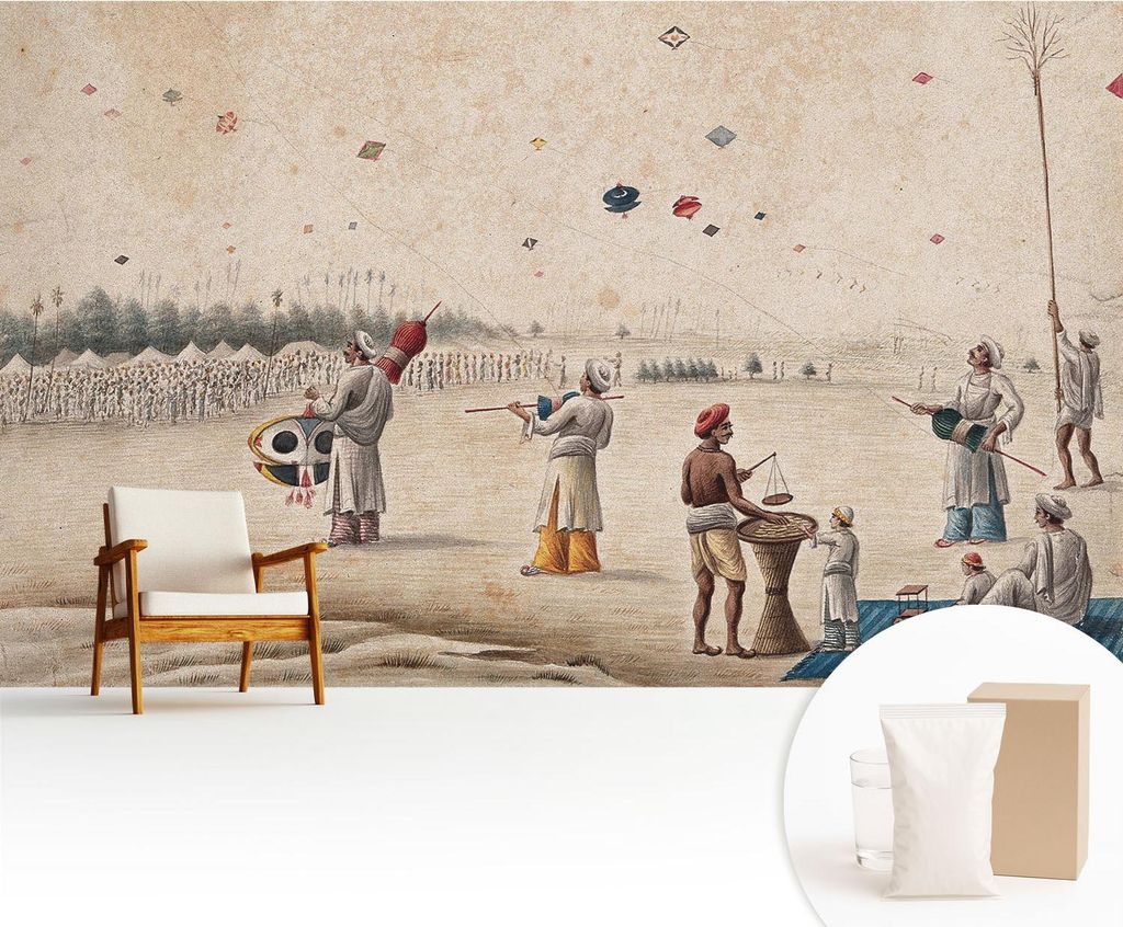 Fototapete - 416x254 cm - Tapete - Wandtapete - Wandbilder - Dekofolie - Tapete Folie - Wand - Dekoration - Wohnzimmer - Steigende Drachen
