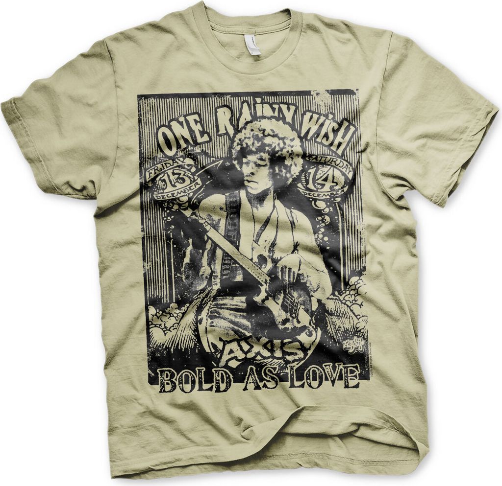 Jimi Hendrix - Bold As Love T-Shirt - Medium - Khaki