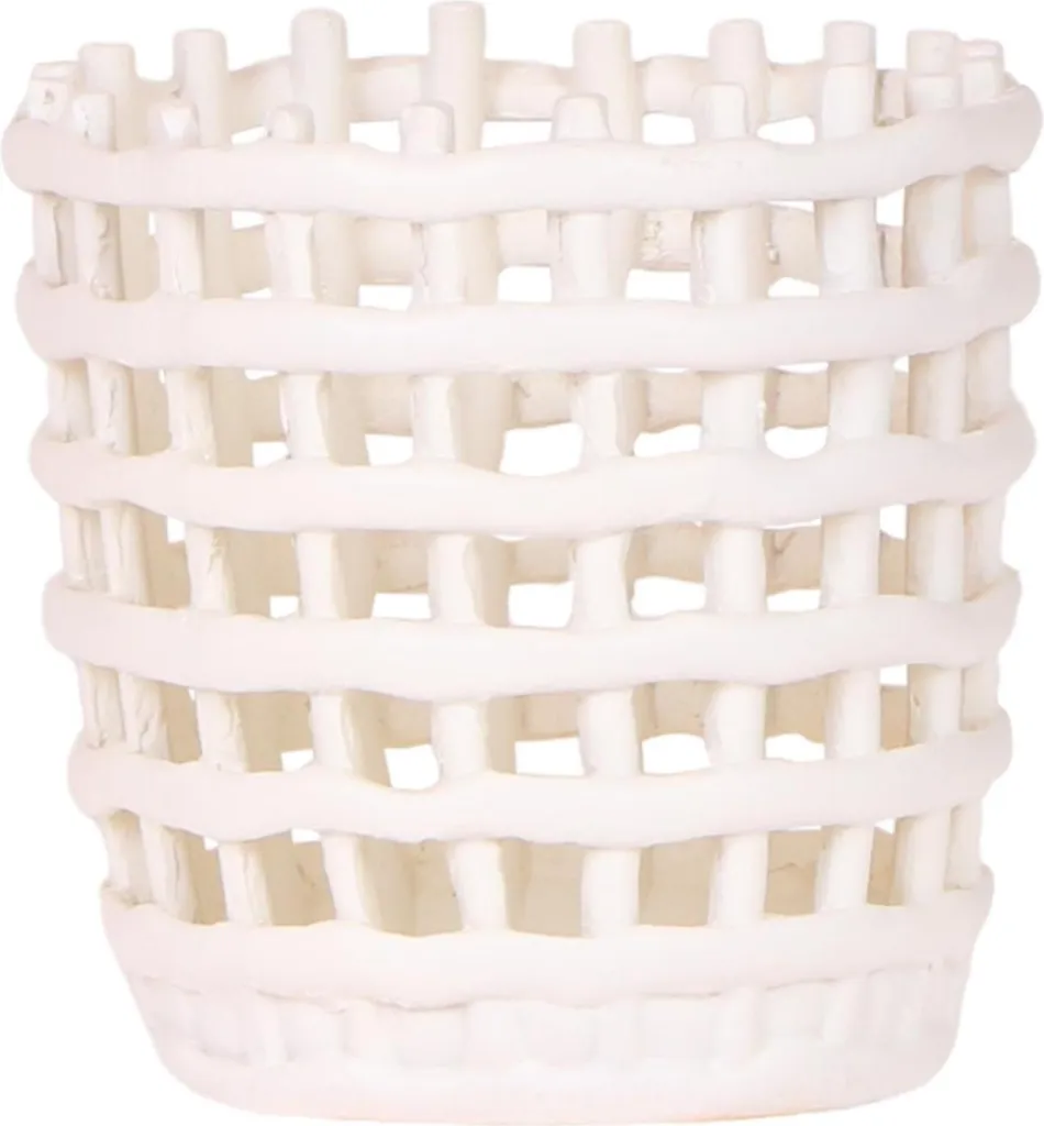 Cache-pot design structuré Ø9cm en relief pour une décoration moderne
