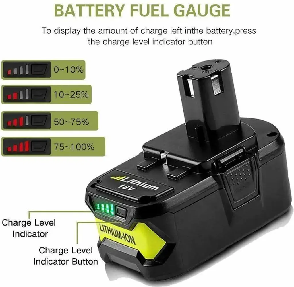 Batterie 18V pour Perceuse Ryobi One+ et Chargeur Rapide 5Ah Li-Ion
