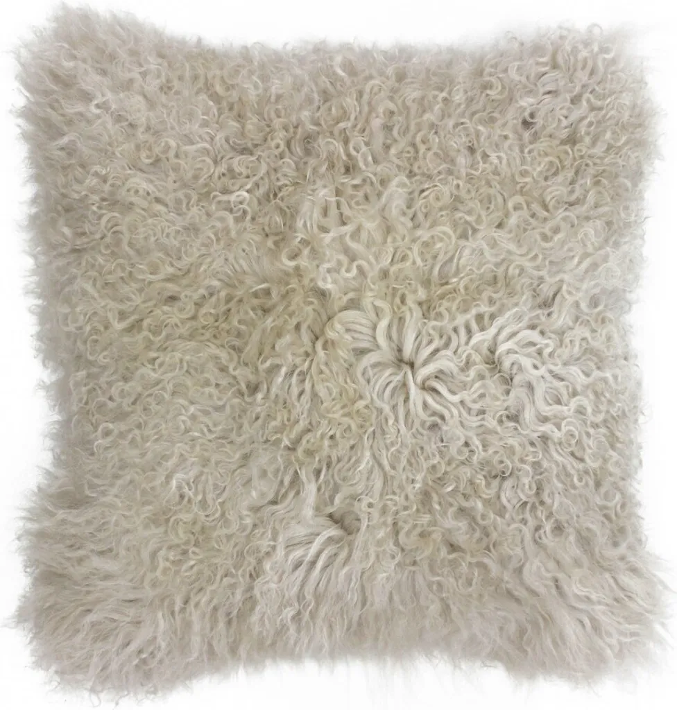 Riva Home RV1224 Copricuscino Mongolo 40x40 Beige - Must-Have Living