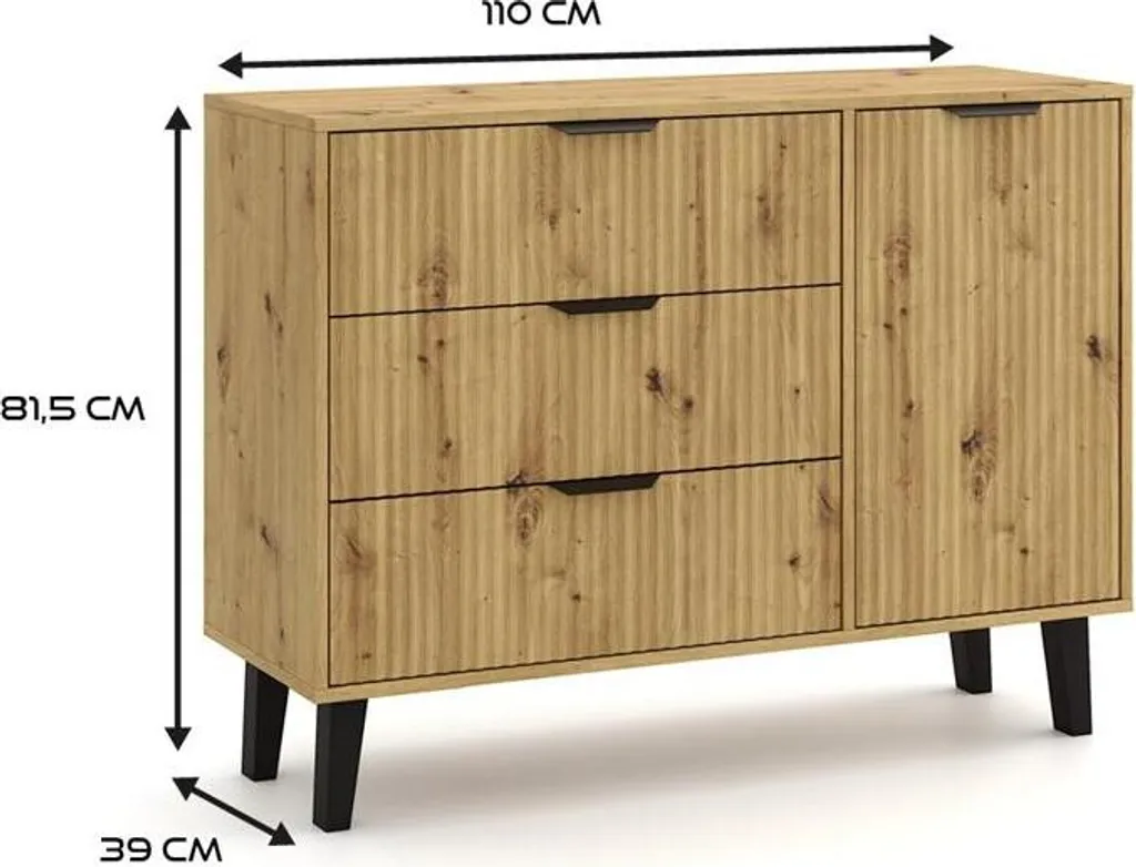 Commode gain de place pour optimiser un rangement étroit SITIVE