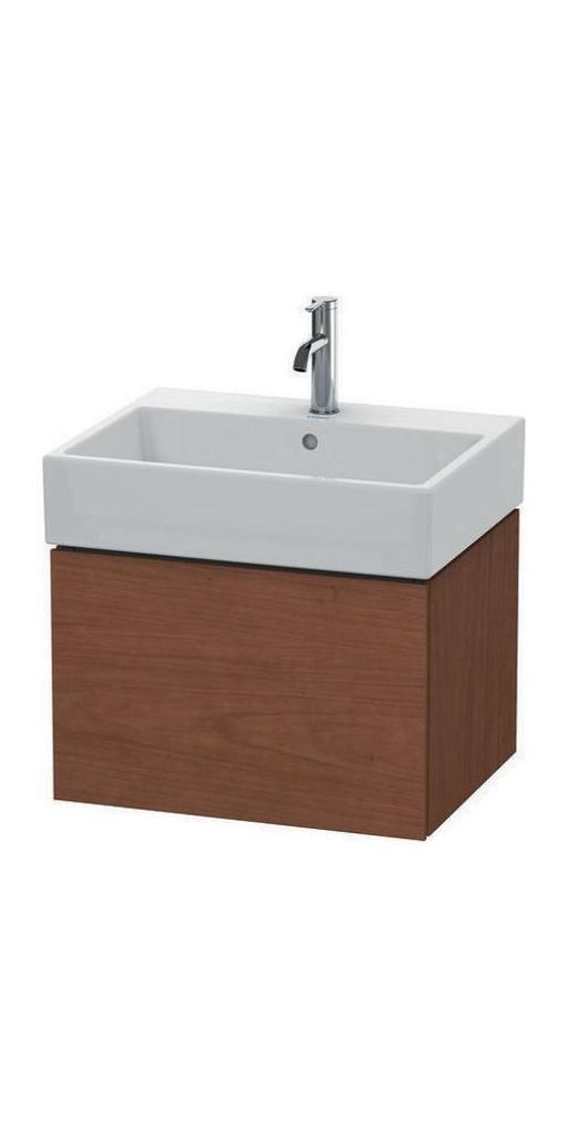 Waschtischunterbau L-CUBE 394x584x459mm weiß supermatt weiß supermatt