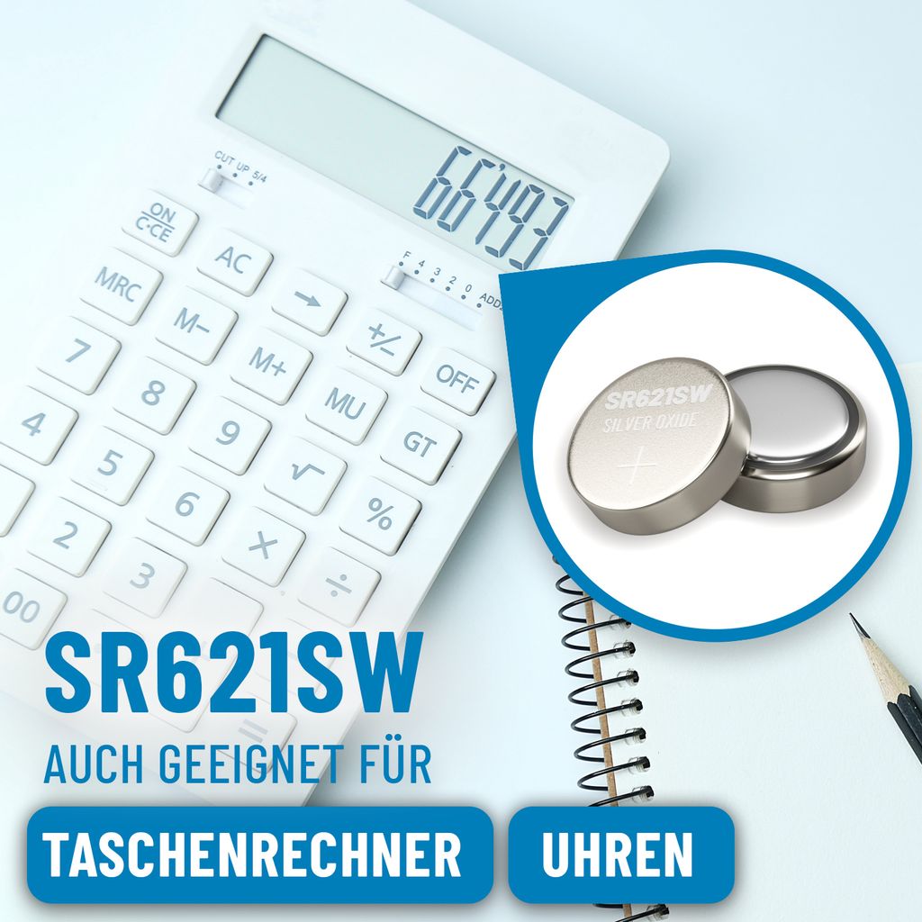 ABSINA SR621SW Uhrenbatterien – 1,55V Silberoxid  Produktbild-Vorschau 8