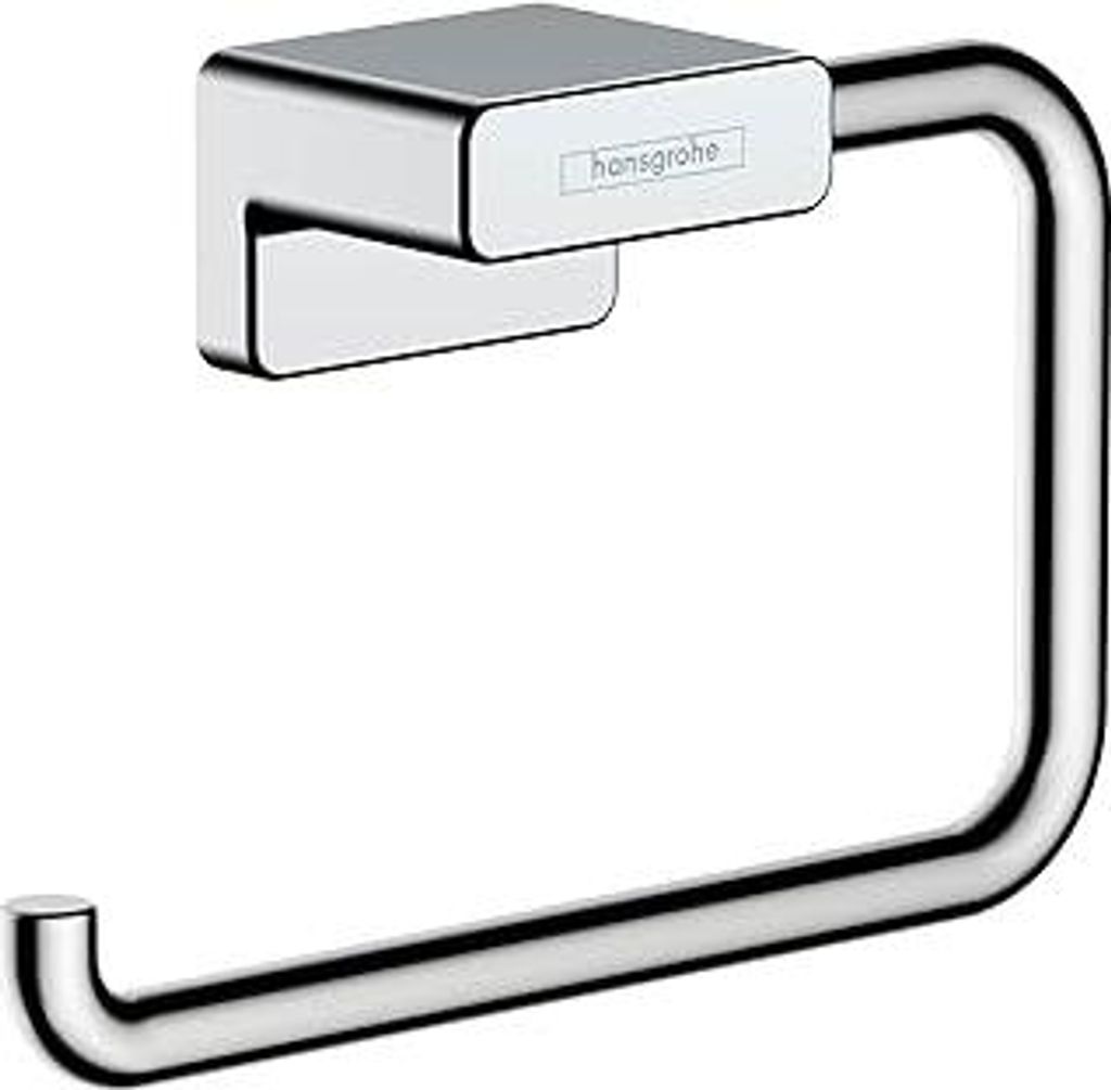 hansgrohe AddStoris - Toilettenpapierhalter, Klopapierhalter für Wandmontage, Klorollenhalter, verdeckte Befestigung, Badezimmer Zubehör, Chrom, ...