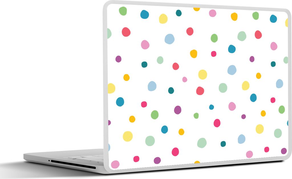 MuchoWow Laptop Aufkleber Sticker Cover Konfetti - Punkte - Muster 25x18 cm - Laptop-Deko