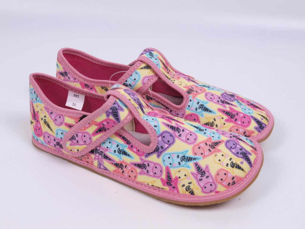 Hausschuhe BAREFOOT 395 Einhorn bunt