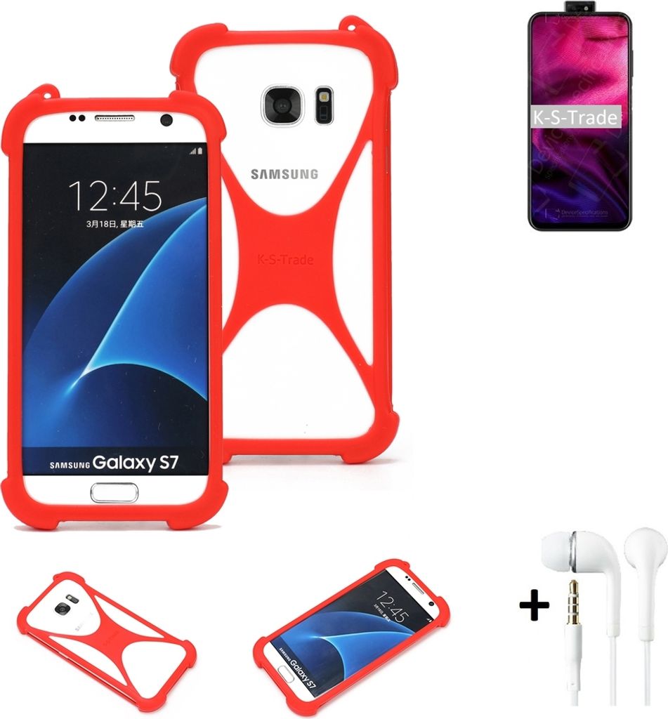 Handy-hülle + Kopfhörer kompatibel mit HiSense Infinity H50 Zoom Schutz-hülle Bumper Silikon Schutz Hülle Cover Case Silikoncase Silikonbumper TPU