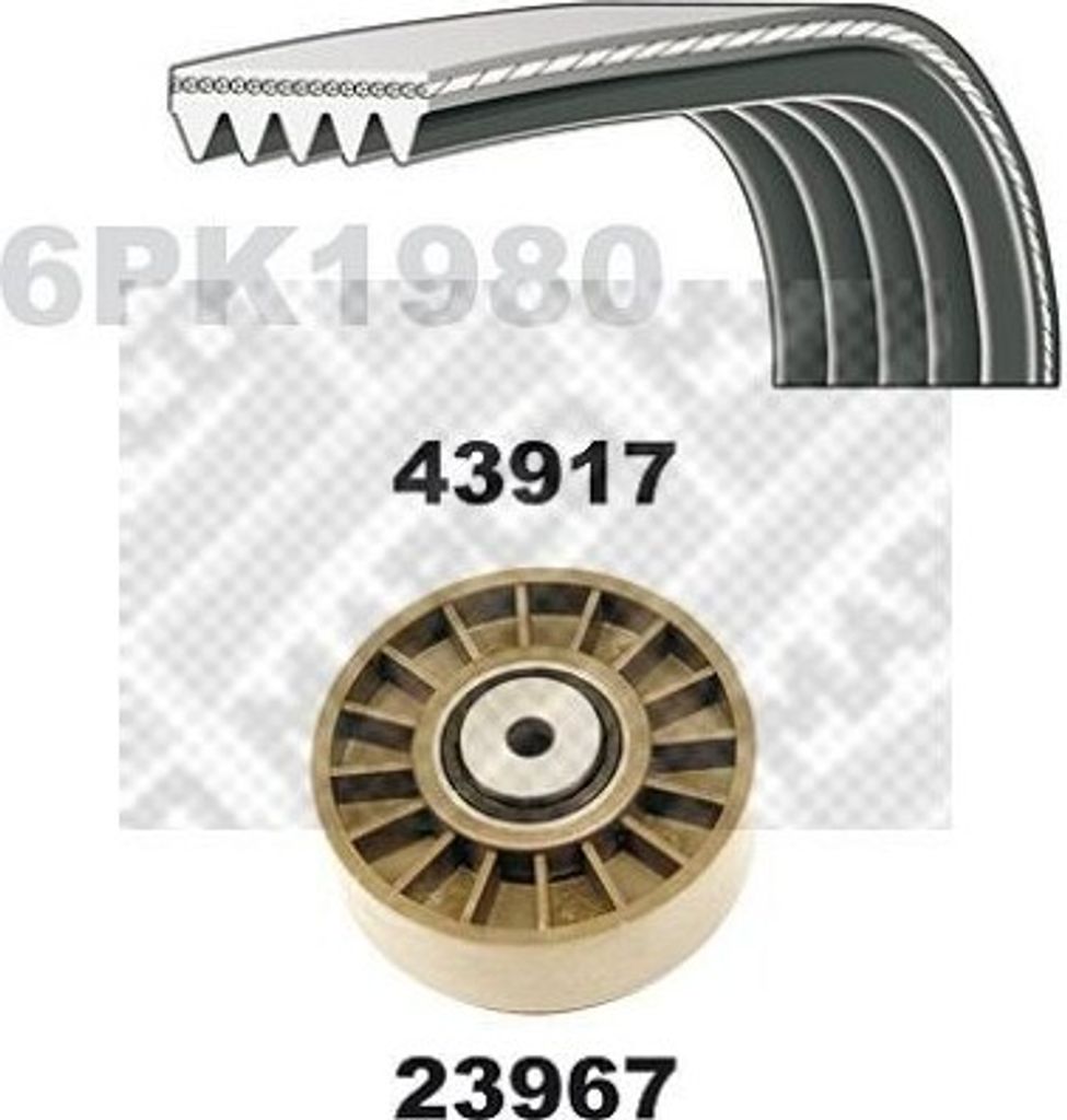 MAPCO 23917 Keilrippenriemensatz passend für MERCEDES-BENZ 190 (W201)