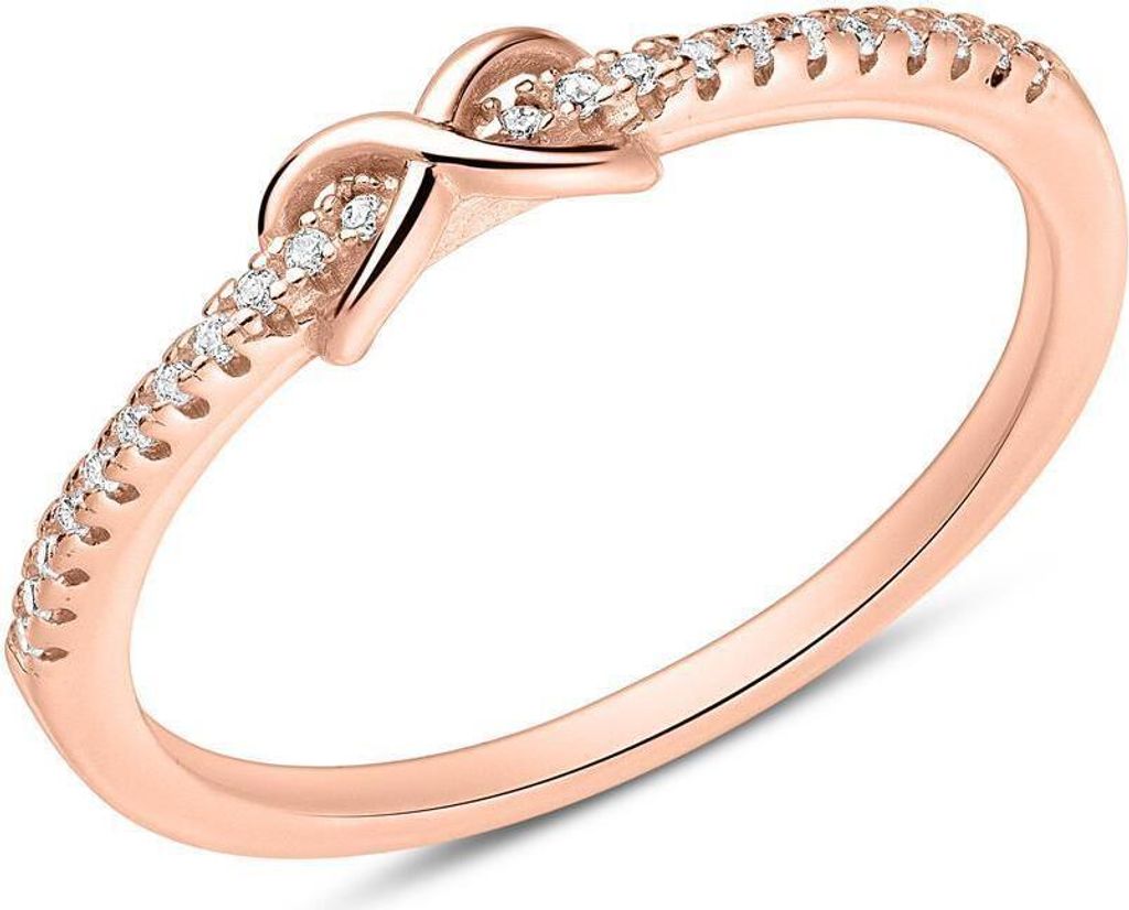 Filigraner Ring 925er Silber rosé Infinitysymbol SR0310 (Größe: 58mm)