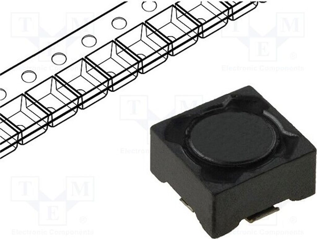 5x Drossel: Draht 33uH SMD 960mA ±20% 170mΩ 7,3x7,3x4,5mm DE0704-33 Leistungsdros