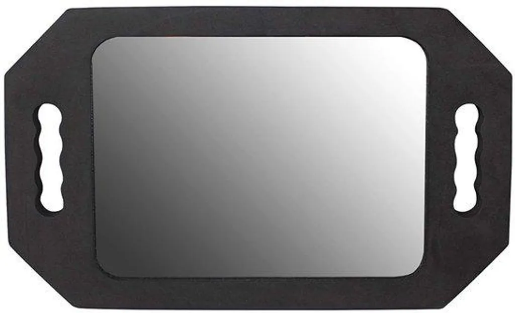 Miroir de coiffure professionnel 27x20 cm en acrylique noir robuste