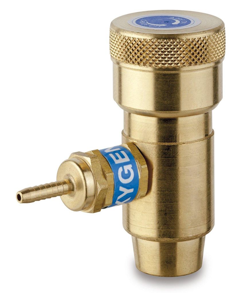 Kemper Sauerstoff-Druckminderer M10 x 1 – Kompakter Druckregler für Einweg-Sauerstoffflaschen | Werkzeuglose Montage | 148g