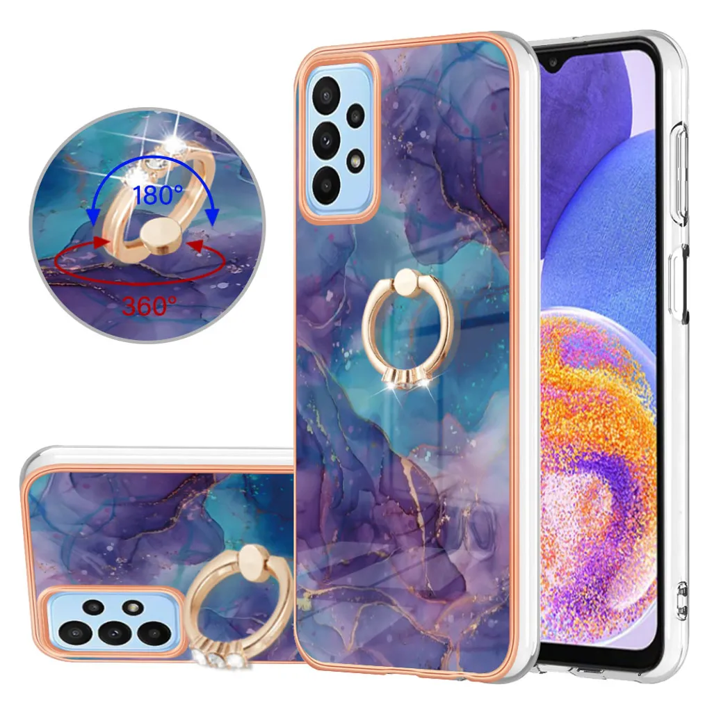 Offerta Cover Samsung Galaxy A73 5G Viola | Silicone TPU + Supporto Anello