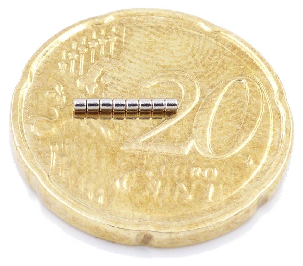 Brudazon | 45 Scheibenmagnete 1x1 mm | N52 Klasse Neodym Magnete | Modellbau