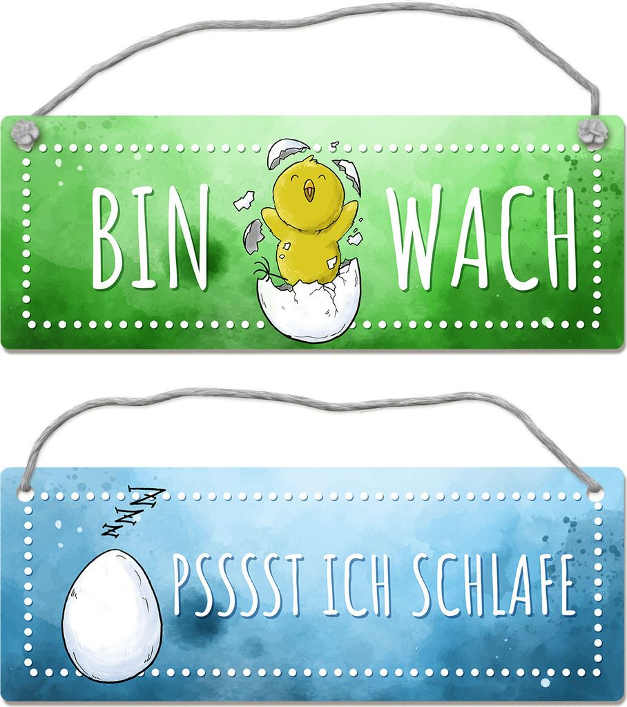 Pssst ich schlafe oder bin wach Dangler mit süßem Küken im Ei