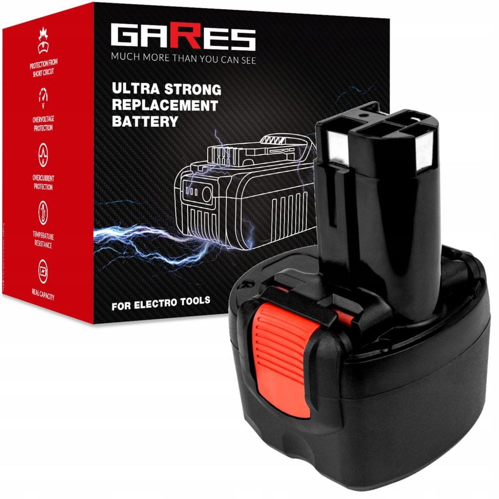 Gares Akkupack zum Zellentausch für Bosch 2607335272 GSR PSR PLI 2607335260 | 9,6 V 1.5 Ah Inny | Ersatz-Zellenpack für Werkzeugakkus | Profi-Qua...