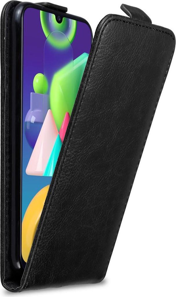 Cadorabo Hülle für Samsung Galaxy M21 / M30s Schutz Hülle in Schwarz Flip Etui Handyhülle Case Cover