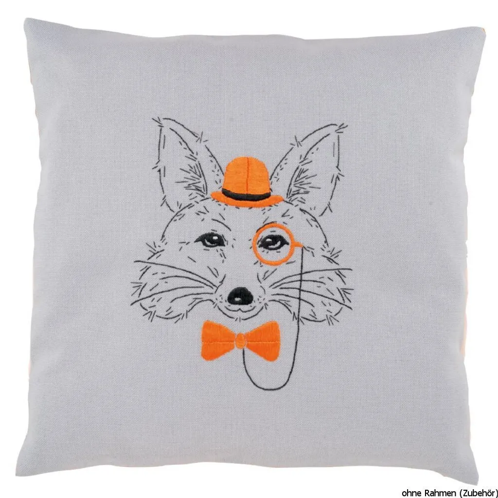 Coussin Décoratif à Broder soi-même Motif Renard Melon pour Intérieur