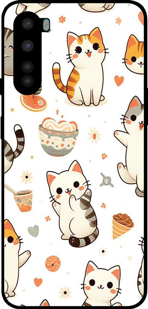 Smartphonica Telefon Fall geeignet für OnePlus Nord mit Katze drucken - TPU zurück Abdeckung Fall Katze Design