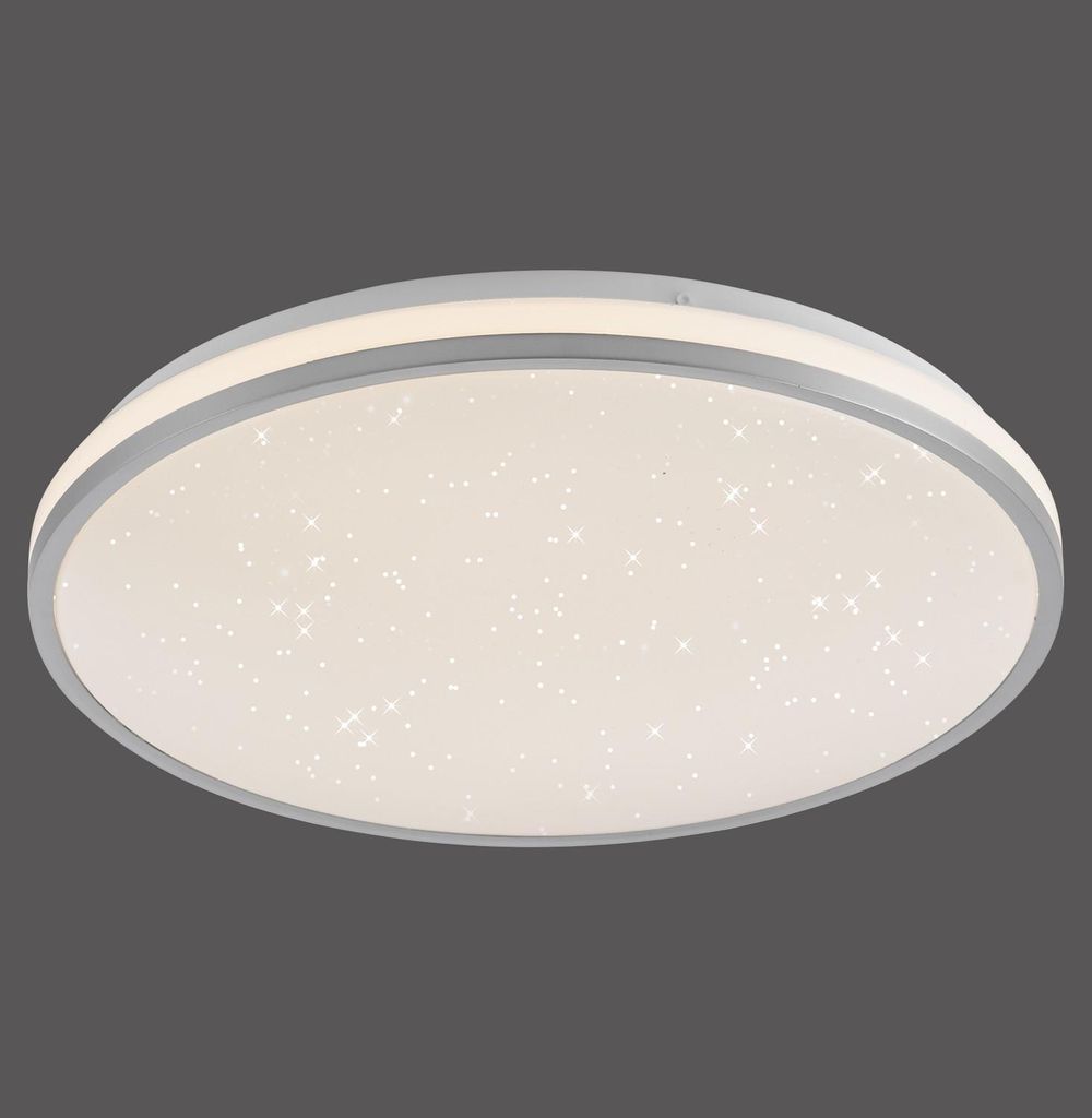 JUST LIGHT KYLE LED Deckenleuchte Warmweiss Dimmbar 19,5W silber 14294-21