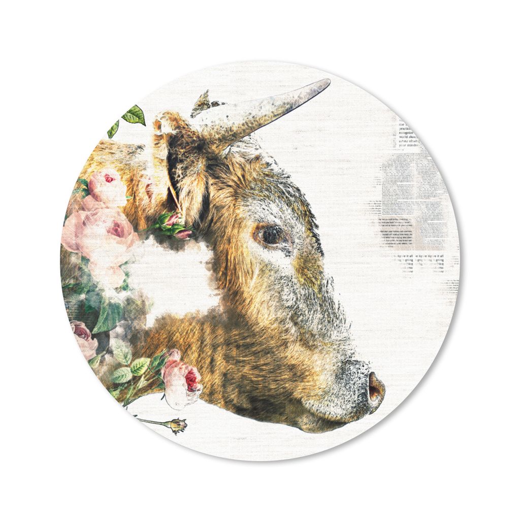 MuchoWow Mauspad Mousepad Schottischer Highlander - Goldener Highlander 30x30 cm - Mousepads - Maus Mat - Pad - Mausunterlage - Tischunterlage - ...