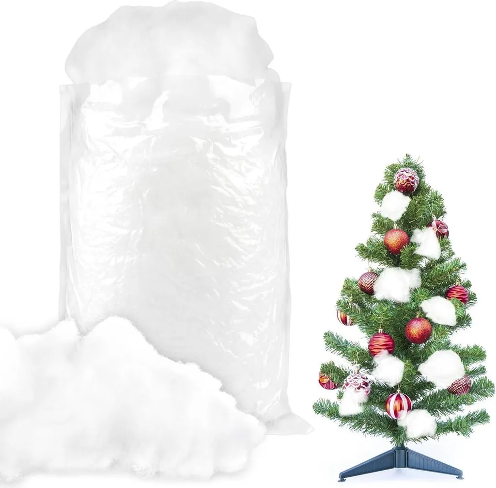 Neige artificielle propre 150g en ouate douce sans résidus Noël