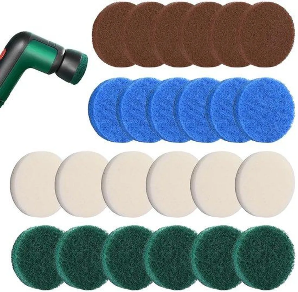 Kit brosses de nettoyage pour perceuse, 24 pièces pour rouille et taches
