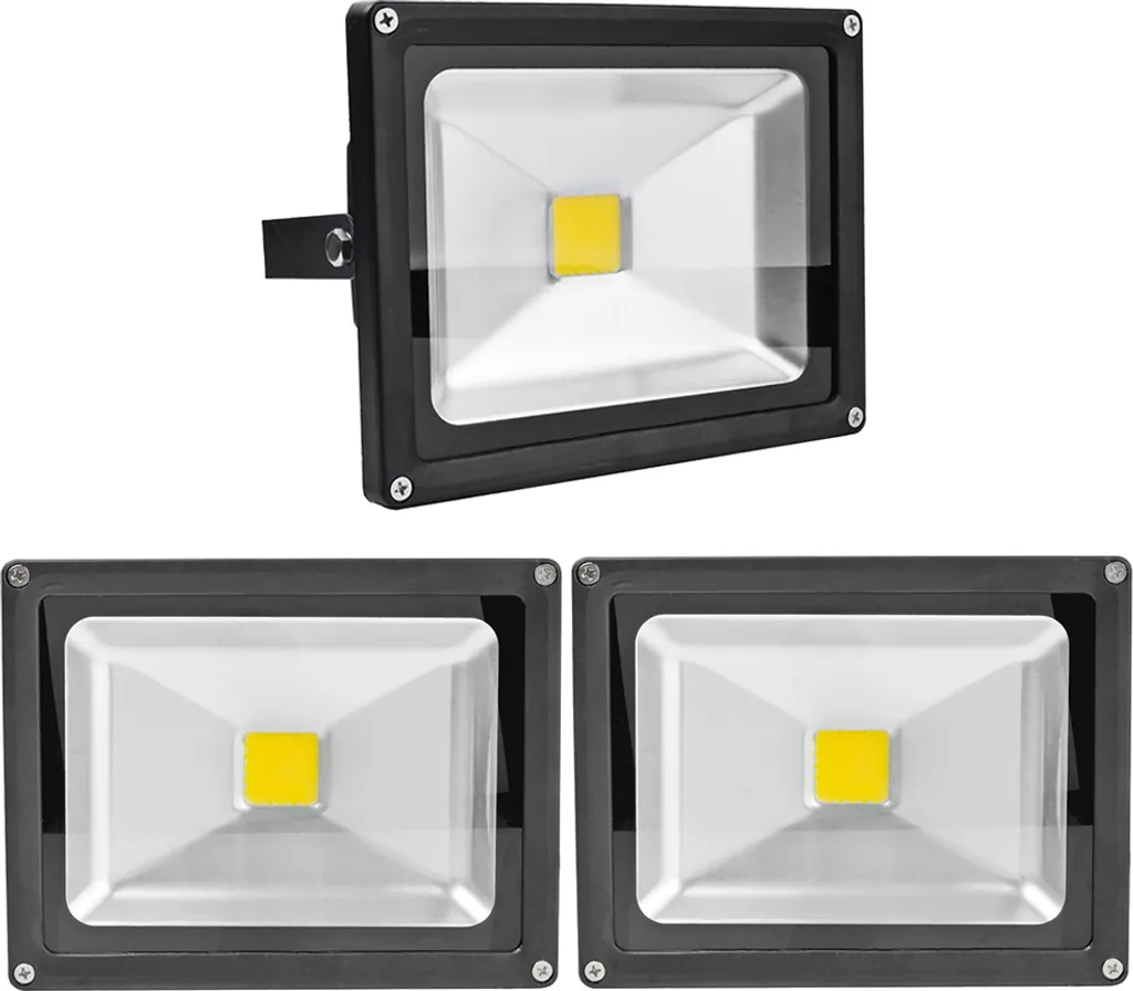 Spot LED Extérieur 20W Étanche IP65 Projecteur Angle 120° Pack de 3