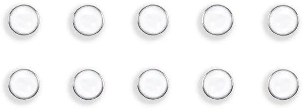 Aimants ronds 25 mm pour tableau blanc et frigo lot de 10 argent