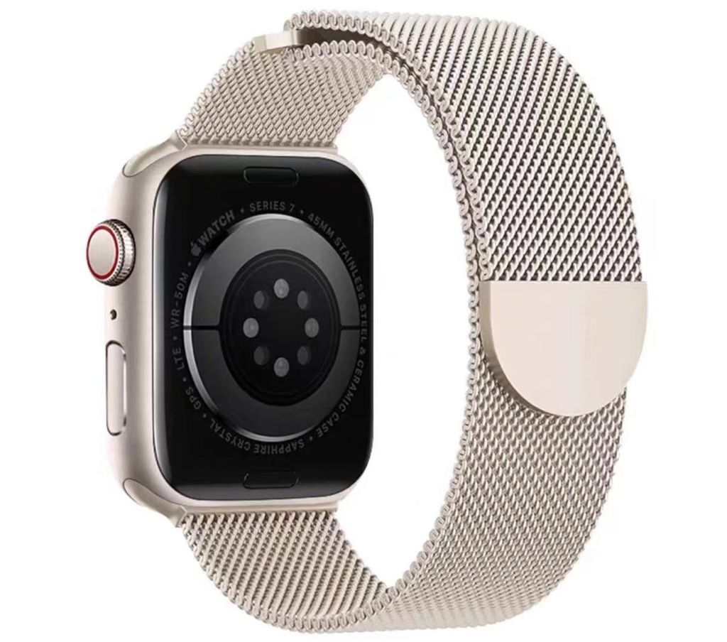 Stravo Luxe Milanaise-Armband für Apple Watch 46/45/44/42/49 mm (Serie 11–1, SE 1–3, Ultra 1–3) – Edelstahlarmband mit Magnetverschluss ...
