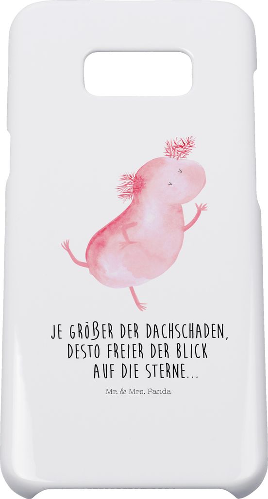 Mr. & Mrs. Panda Samsung Galaxy S8 plus Handyhülle Axolotl Tanzen - Weiß - Geschenk, gut Gelaunt, Sterne, Cover, Schwanzlurch, Handy, Lurch, Hül...