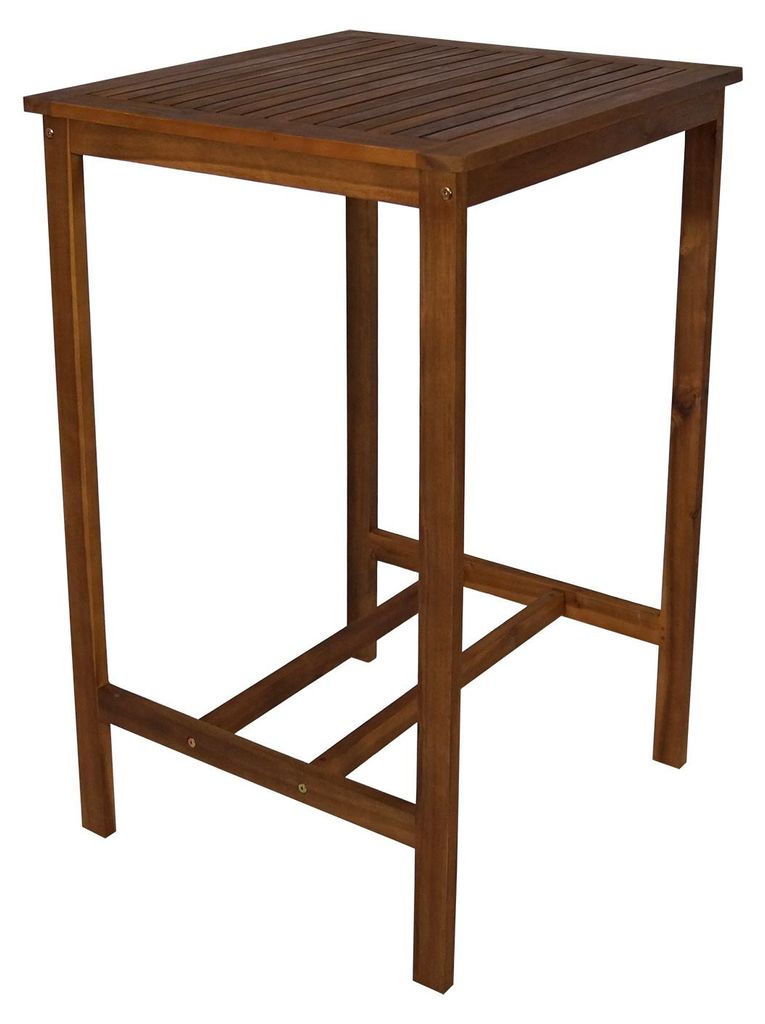 Bartisch quadratisch 70x70 cm aus Akazie geölt Produktbild 