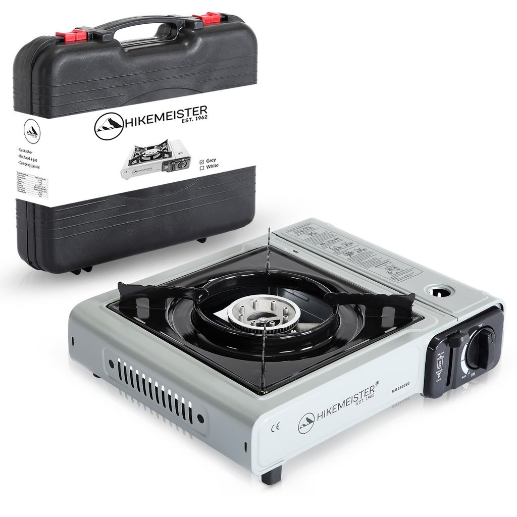Hikemeister® Campingkocher Gas – Tragbarer Gaskocher 2200W Produktbild 