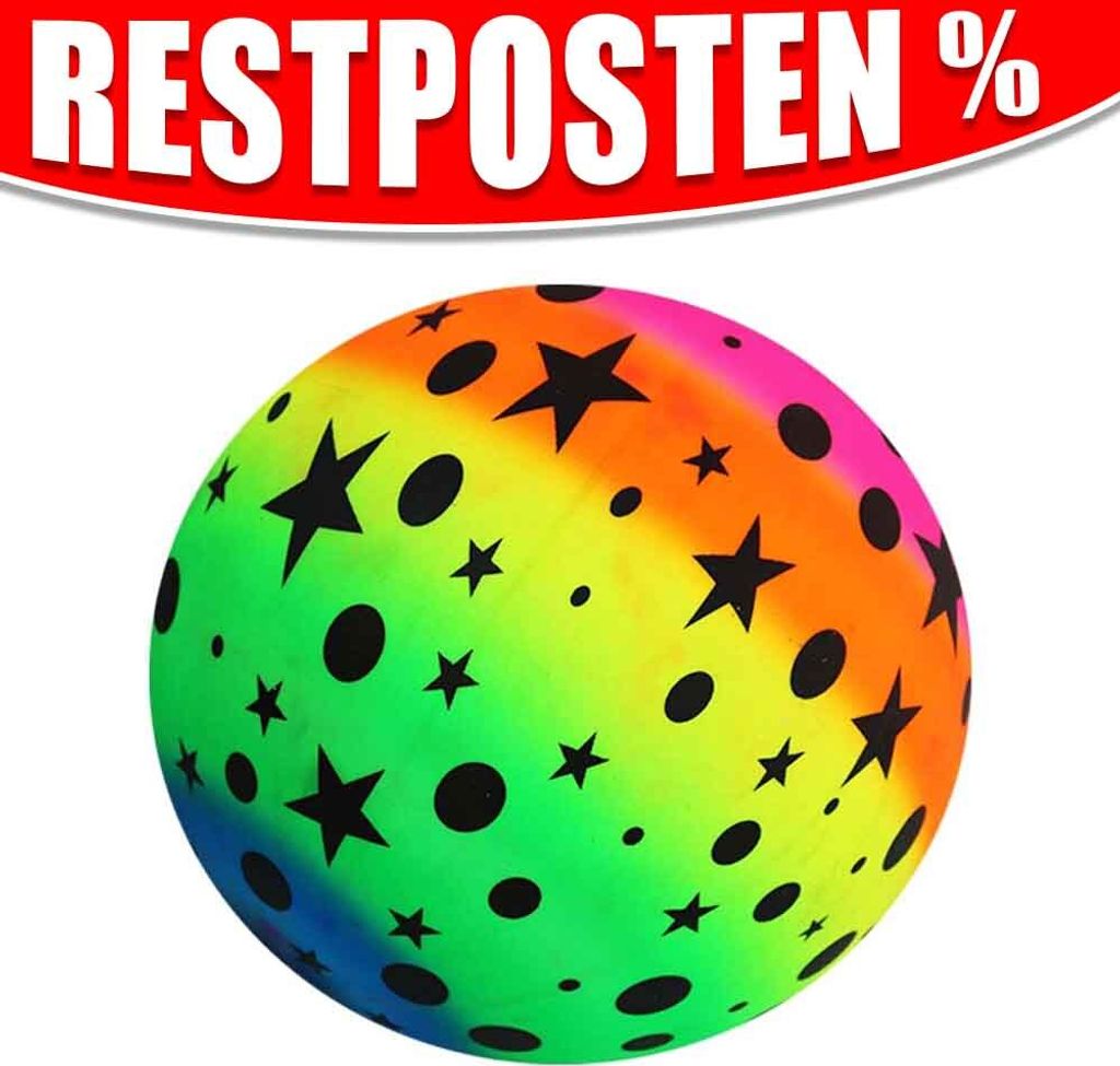 Kugel Regenbogenstern mit Gummiband ø21cm