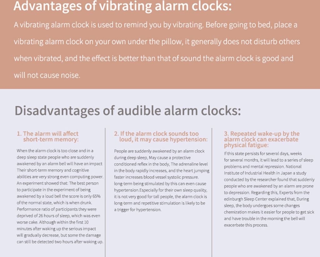 TS-BC670 Silent Vibration Alarm Clock Students Wake Up Strong Wake Artifact Creative Cute Pet Mute LED Digital Clock