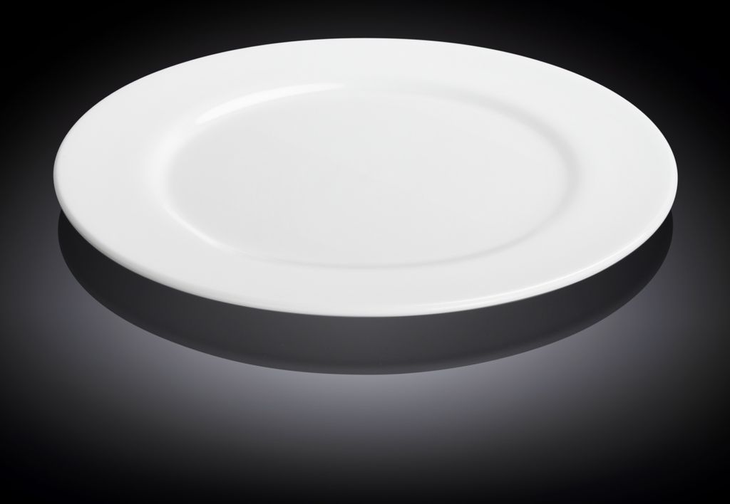Assiette plate Wilmax 28 cm en porcelaine, blanche Image du produit 