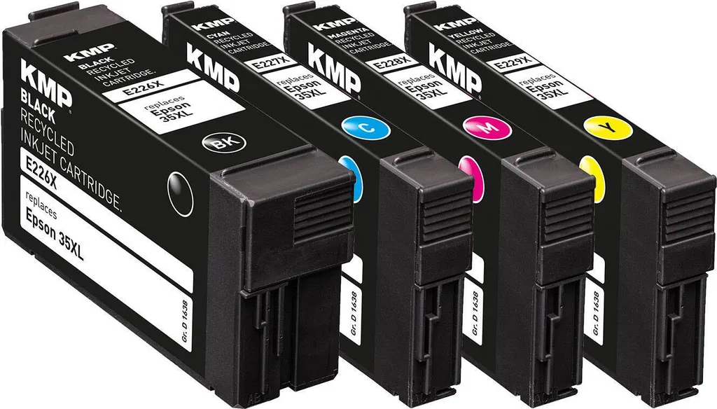 Pack Cartouches E226XV KMP pour Impression Bureautique et Documents Couleur