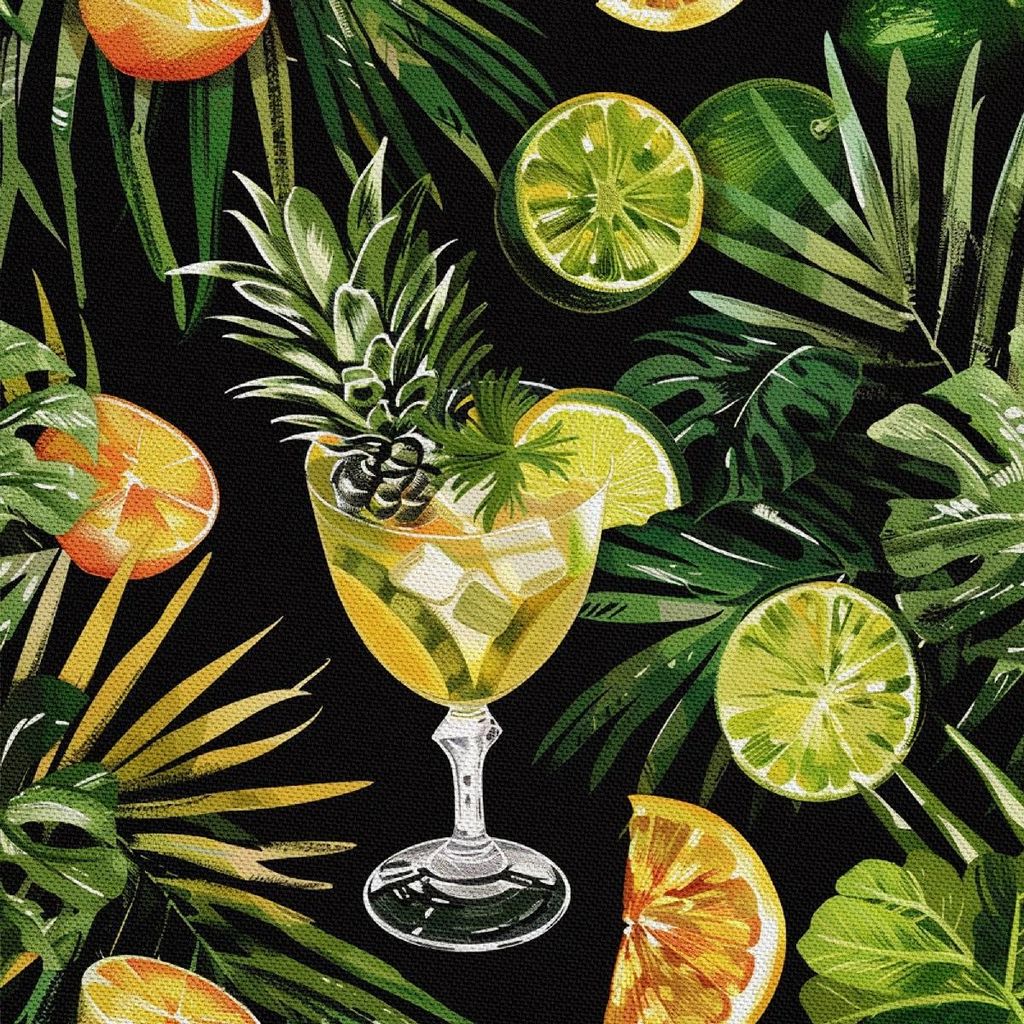 OUTDOOR DEKOSTOFFE OXFORD - Motiv Cocktail | DX8402