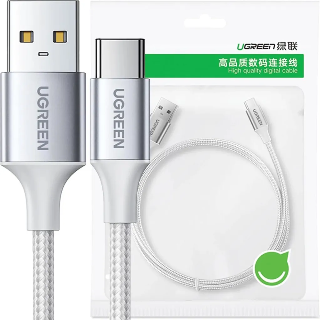 Cavo USB-C Ugreen 60130 0.5M: 3A QC 3.0 per Power Bank e Auto