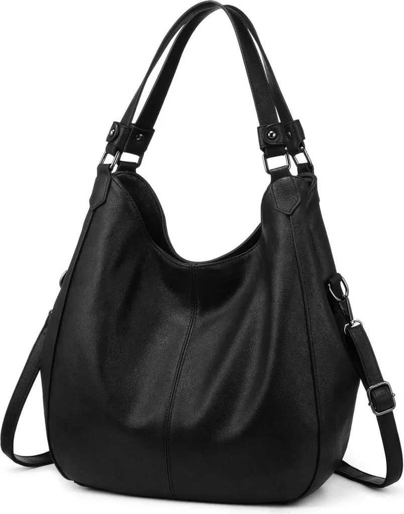 Sac à bandoulière en similicuir avec fermeture magnétique grand format