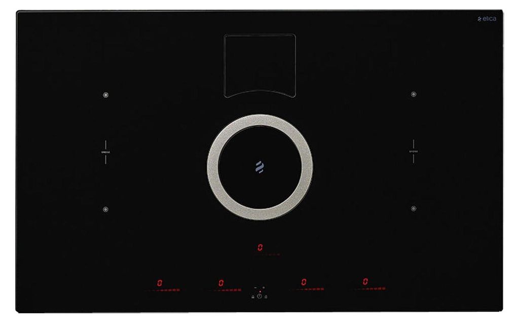 Elica NikolaTesla Switch Kochfeldabzug schwarzes Glas Produktbild 