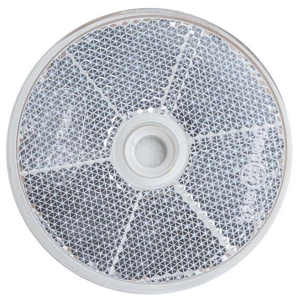 Okrúhla odrazka, priemer 60 mm, biely s otvorom Obrázok produktu 