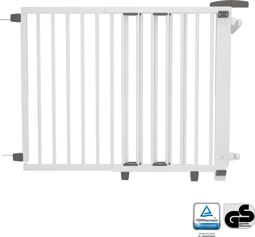 Barrière de Sécurité Geuther 2735+ Blanche Extensible de 95-135 cm