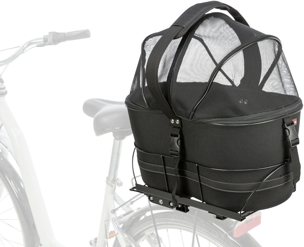 TRIXIE Hundefahrradkorb mit Netzhaube für Gepäckträger - Produktbild 