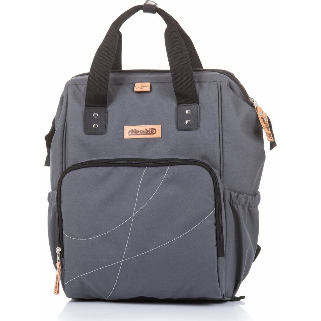 CHIPOLINO Wickeltasche, Rucksack Graphit