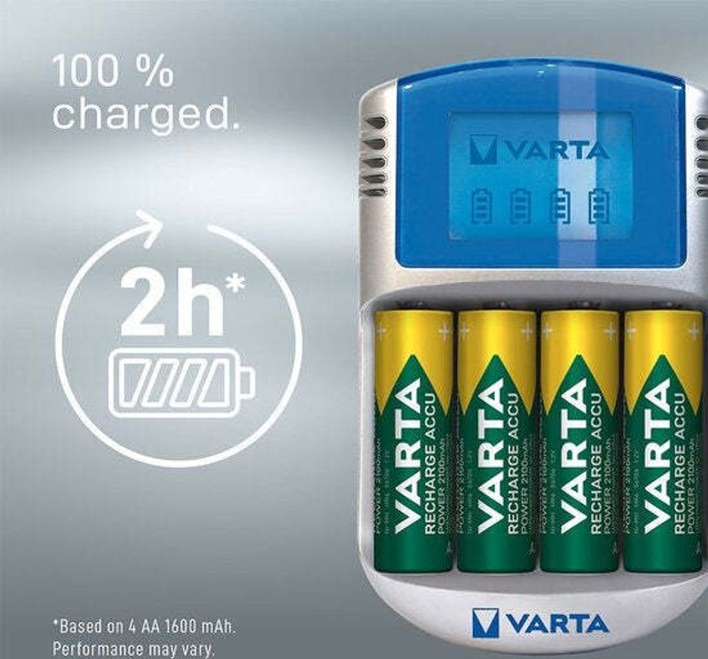 Akku-Ladegerät VARTA ''Power Play LCD Charger'' mit USB und Produktbild 13