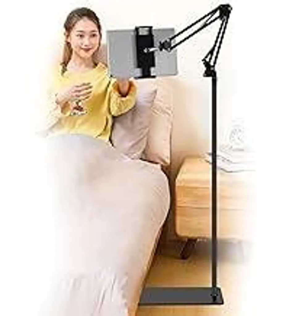 Supporto da tavolo per tablet, regolabile, universale, ruotabile di 360 gradi, supporto metallico per tablet, supporto per cellulari per iPad/iPhoneX/iPad Pro o altri dispositivi da 4,5~13 pollici (nero)